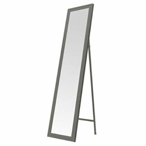 LOLAhome Espejo de pie Gris nórdico de Madera de 37x157 cm