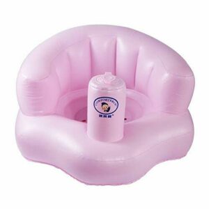 Silla de baño para bebé Asiento Inflable Baño de bebé Taburete de color rosa Juguete para niños Portátil Aprendizaje del taburete Sofá de asiento de entrenamiento