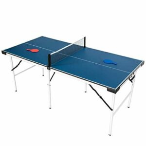 Top-A HLC 5.5FT - Mesa de ping pong plegable profesional, mesa de tenis de mesa con red, portátil y portátil para interior exterior 169 x 81 x 69 cm