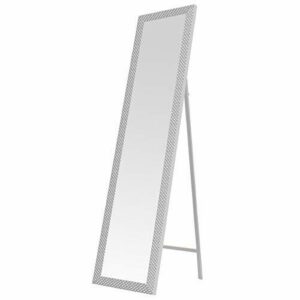 Lola Home 122536 Espejo de Pie de Plástico para Dormitorio, PVC, Moderno Blanco, 37x157x2 cm