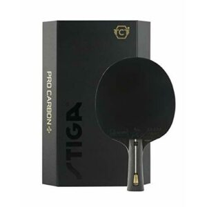 STIGA Pro Carbon + Pala de Ping Pong para Jugadores Atacantes, Negro/Rojo