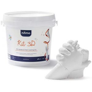 Niimo 3D Kit Huella Niños Familias Adultos Kit 3D Completo Alginato para Moldes de Manos y Yeso Envase y Herramientas Fácil Elaboración Esculturas Realistas