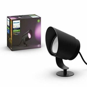 Philips Hue – Lámpara inteligente, Hue Lily XL, Foco Exterior LED Inteligente, Luz Blanca y de Colores, Compatible con Alexa y Google Home, Color Negro