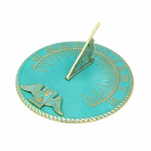 Sundial Verdigris Reloj de jardín de latón macizo 9 3/4 '' | Renovator Supply