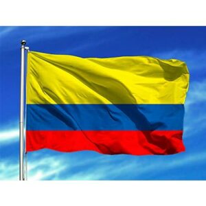 Oedim Bandera de Colombia 85x1,50cm | Reforzada y con Pespuntes | Bandera con 2 Ojales Metálicos y Resistente al Agua