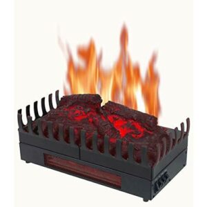 Chemin'Arte 117 - Chimenea decorativa con efecto de llamas, calefactor de 2000 vatios, color negro