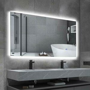 BBE 1000 x 600 mm LED Espejo de baño con luz Regulable antivaho Montaje en Pared (Horizontal/Vertical) (40 x 24 Pulgadas)