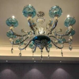 G0000D Chandelier 2021 New Blue Crystal Chandelier Living Room European Style Hanging Lamp Hotel Restaurant Bedroom Led Candle Crystal Chandeliers Top Quality & Free Shipping==> [10 Lights]