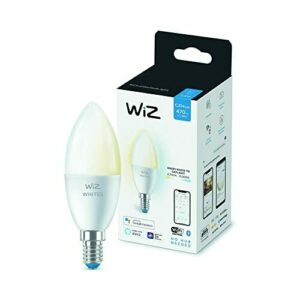 Wiz - Bombilla Inteligente, Led E14, 40 W, Wi-Fi Bluetooth, Luz Blanca Cálida a Frio Regulable, Compatible con Alexa y Google Home