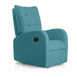 SUENOSZZZ-ESPECIALISTAS DEL DESCANSO Sillon Relax orejero reclinable Soft tapizado en Tela Antimanchas Turquesa