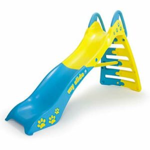INJUSA - Tobogán de Agua My First Slide Recomendado para Niños +2 Años con Decoración Permanente e Impermeable y Entrada para Manguera de Agua Color Amarillo y Azul