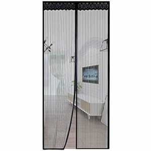 mosquitera puerta Mosquitera puertas malla de pantalla duradera, fácil de instalar mejor marco velcro magnético, mantener insectos fuera se adapta a la apertura de la puerta hasta 90cm x 210cm