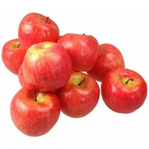 Frutas artificiales decorativas de manzana (rojo, 10 unidades)