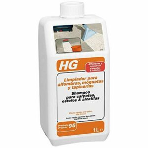 HG Limpiador para Alfombras, Moquetas y Tapicerías Instantáneo con Repelente de Suciedad y Polvo para Todo Tipo de Telas, 1 L