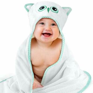 Kaome Toalla de baño con capucha de bambú orgánico, toalla con capucha, grande, suave y superabsorbente, lavable a máquina, con bonitas orejas para baño de bebé, 0-5 años