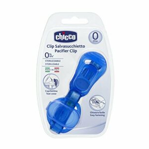 Chicco - Clip portachupete con protegechupetes integrado, color azul