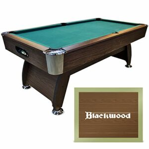 Blackwood Mesa de billar de 7 pulgadas, para niños y adultos, incluye juego de tacos, bolas, triángulo y tiza, juego de mesa para casa (213,4 x 116,8 x 81,3 cm)