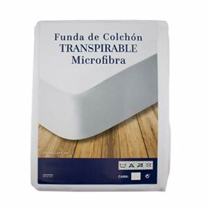 Protector de colchón Transpirable 100% Microfibra, Especial viscoelásticoy antiácaros con Cremallera Funda de Colchón - Talla 150 X 190 CM