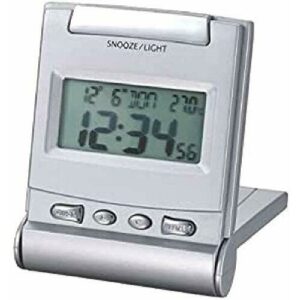 Proficell Reloj despertador digital para viaje gris