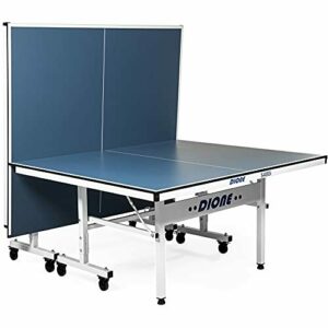 Dione Mesa de tenis de mesa interior S400i escuela deporte compacto tamaño completo plegable ping pong fácil montaje azul 70KG