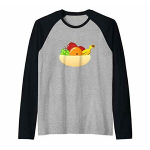 Cuenco fresco de fruta Camiseta Manga Raglan