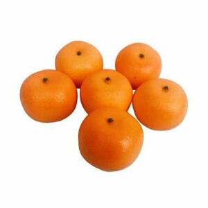 6 Piezas de Naranjas Artificiales mandarinas realistas Frutas Falsas decoración para el hogar Mesa de Cocina
