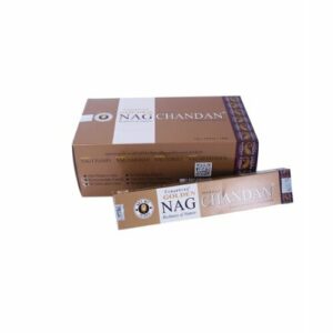 Varillas de incienso Golden Nag Chandan 180g aroma a madera de sándalo 12 cajitas fragancia ambientador