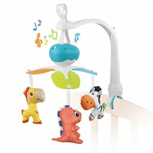 Juguete de Cuna con Música para Bebé MOOKLIN ROAM Baby Móvil Musical Sonajero de Arcoíris Colgantes de Suaves para Cama Bebés Recién Nacidos Regalo 
