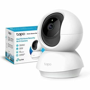 TP-Link TAPO C210 - Cámara Vigilancia 360°, Resolución 3MP, Visión Nocturna hasta 9 m, Audio Bidireccional, Detección Movimiento, Admite Tarjeta SD, Control Remoto, Compatible con Alexa, Color Blanco
