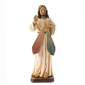 DELL'ARTE Artículos religiosos - Estatua de Jesús Misericordioso, 15 cm
