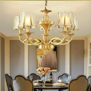 G0000D Chandelier All Copper Chandelier European Style Living Room Lamp American Restaurant Chandelier Bedroom Villa Hotel Club Retro Lamp Lights Top Quality & Free Shipping==> [5 Lighs Up D66 H42]