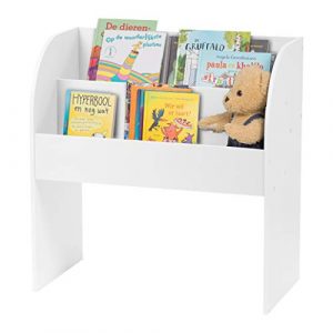 Iris Ohyama, Estantería Infantil para Libros e Juguetes / Librería para niños - Kids Book Shelf KBS-2 - Madera, Blanco, L67.4 x P36 x A69.8 cm