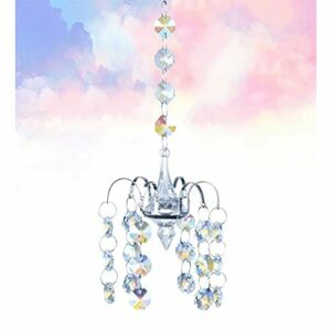 JAHEMU Atrapasoles Prisma Colgante de Cristal Hogar Atrapasoles Adornos para Balcones, Colgar en Casa, Oficina, Jardín