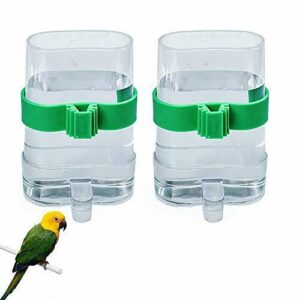 Yhuasia Pájaros Dispensadora de Agua, 2 Piezas Pájaros Dispensador de Alimentos, Dispensador de Agua para Loros, para Mascotas Aves Loros Palomas Alimentación Automática Agua Potable