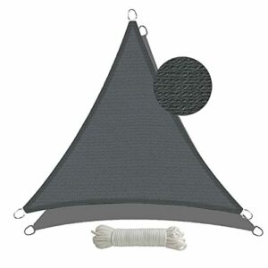 Umi Toldo Vela de Sombra Triángulo 4x4x4m protección Rayos UV 95% Impermeable para Patio Exteriores Jardín Terrazas--Gris Brand 