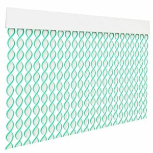 HOME MERCURY – Cortina Espiral para Puerta Exterior o Interior, Material PVC – Libre de Insectos (200x90CM, Blanco+Filo Verde R10)