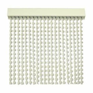 Cortinas Exterior Puerta de Cordon | 96 Tiras Plastico PVC y Barra Aluminio | Ideal para Terraza y Porche | Antimoscas | Transparente | 210 * 120