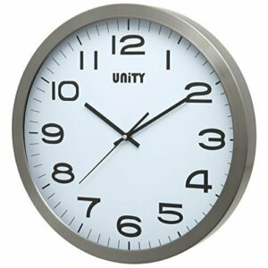 Unity Manhattan - Reloj de Pared (Metal, 40 x 40 x 3 cm), Color Plateado