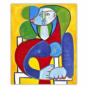 Pintura cubista famosa de Pablo Picasso 'Busto de Francoise' Impresión en lienzo, arte de pared para sala de estar cuadro de decoración del hogar 40x50cm sin marco