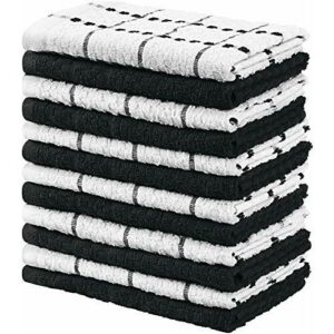 Utopia Towels - 12 Toallas de Cocina, paños de Cocina (38 x 64 cm, Blanco y Negro)