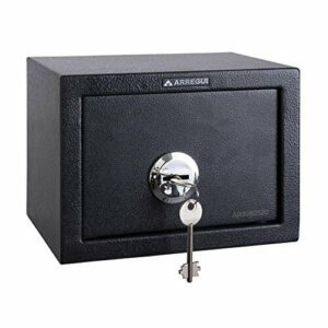 ARREGUI Class T17K Caja Fuerte de Acero con Cerradura de Llave, Caja de Seguridad para Casa y Hogar, Fácil de Usar y de Instalar, 17 x 23 x 17 cm, 4 L
