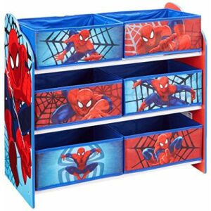 Hello Home Unidad de almacenamiento de juguete con 6 cubos de Madera, Azul, 30 x 63.5 x 60 cm