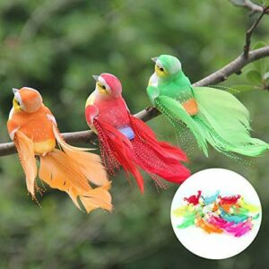 Nannday Figuras Decorativas de pájaros, 12 Piezas de pájaro Artificial de simulación de decoración de pájaros con Clip de Adorno de decoración para el jardín de su casa