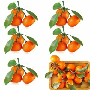 baise Naranjas Falsas - Decoración Cuties Naranjas | Artificial Realista Naranjas Falsas Mandarina Cocina Realista frutero Artificial Bandeja Fruta de imitación para la decoración del gabinete