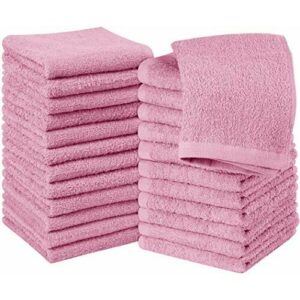 Utopia Towels - 24 Toallas para la Cara de algodón, Paños de algodón (30 x 30 cm, Rosa)