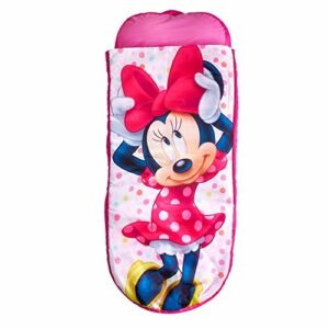 ReadyBed Minnie Mouse Cama Hinchable y Saco de Dormir Infantil Dos en Uno, Poliéster, Rosa, Individual, 150 x 62 x 20 cm