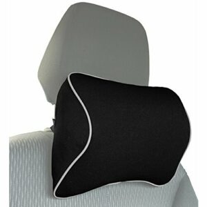 MyGadget Almohada Cabeza para Coche - Cojín Cervical y Cuello para Conducir - Soporte Reposacabezas Ortopédico de Viaje - Car Seat Pillow - Negro