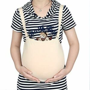 Vientre de Embarazo Falso Artificial Topetón Embarazada Vientre Falso para Embarazo, para Disfraces, Vestidor Cruzado Vientre Falso para Bebé,L