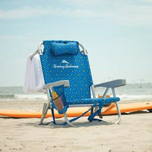 TECNOLIFE Tommy Bahamas Azul - Silla de Playa Plegable con Asas, Modelo 2022