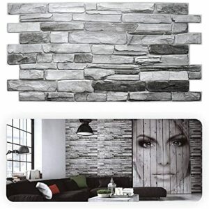 Paneles de pared de PVC 3D decorativos azulejos revestimiento – plata pizarra (12)